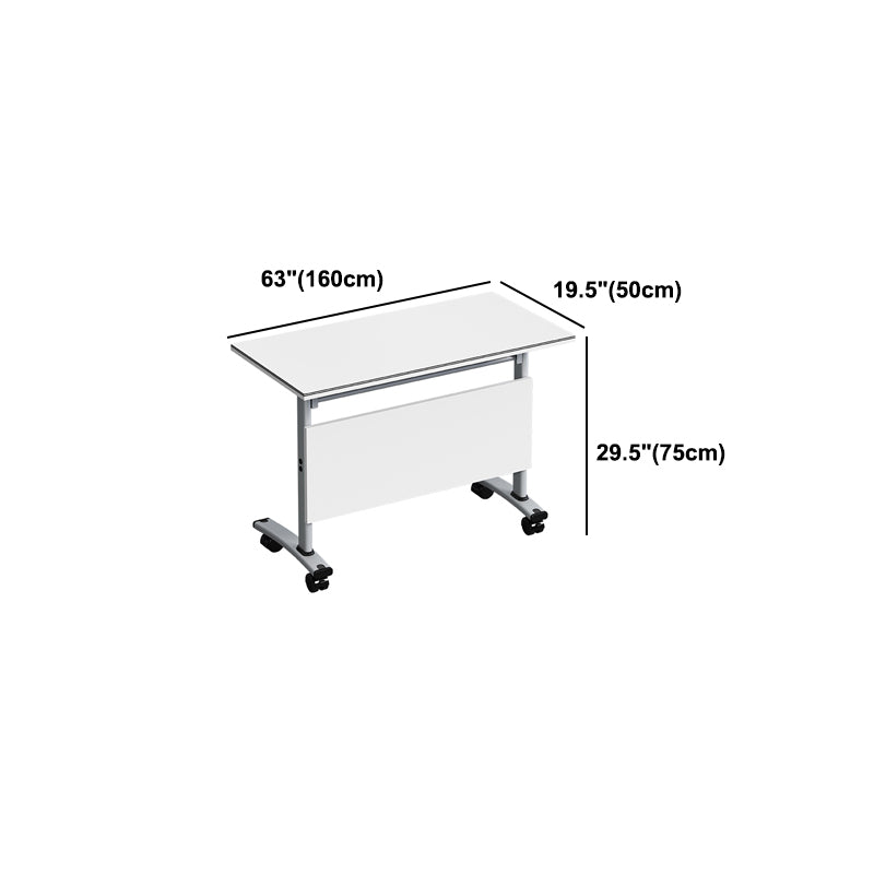 Modern Style Manufactured Wood Office Desk Rectangular Desk with Wheels