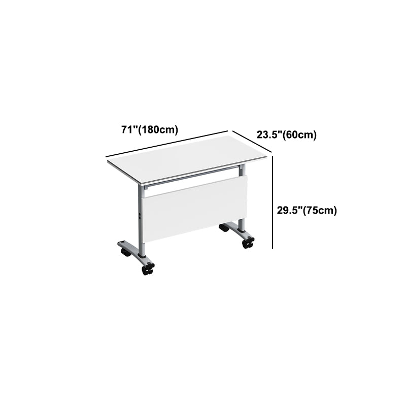 Modern Style Manufactured Wood Office Desk Rectangular Desk with Wheels