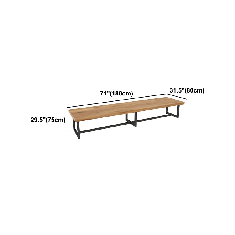 Rectangle Office Working Table Industrial Meeting Desk with Trestle Base