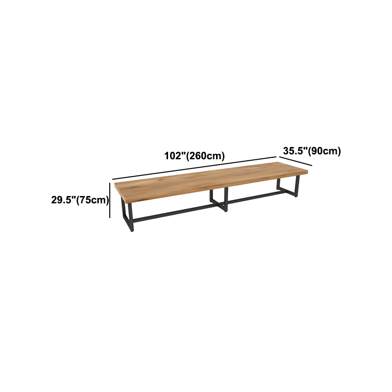 Rectangle Office Working Table Industrial Meeting Desk with Trestle Base