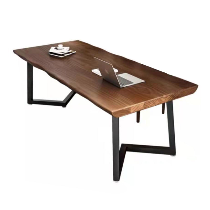 Solid Wood Home Writing Table Industrial Wood Color Working Desk