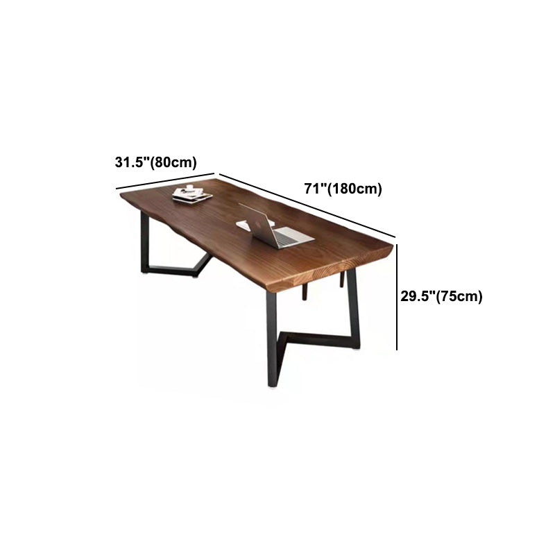 Solid Wood Home Writing Table Industrial Wood Color Working Desk