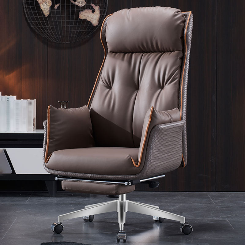 Modern Leather Executive Chair Tilt Mechanism High Back Office Chair