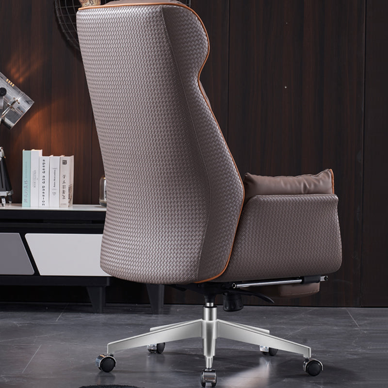 Modern Leather Executive Chair Tilt Mechanism High Back Office Chair