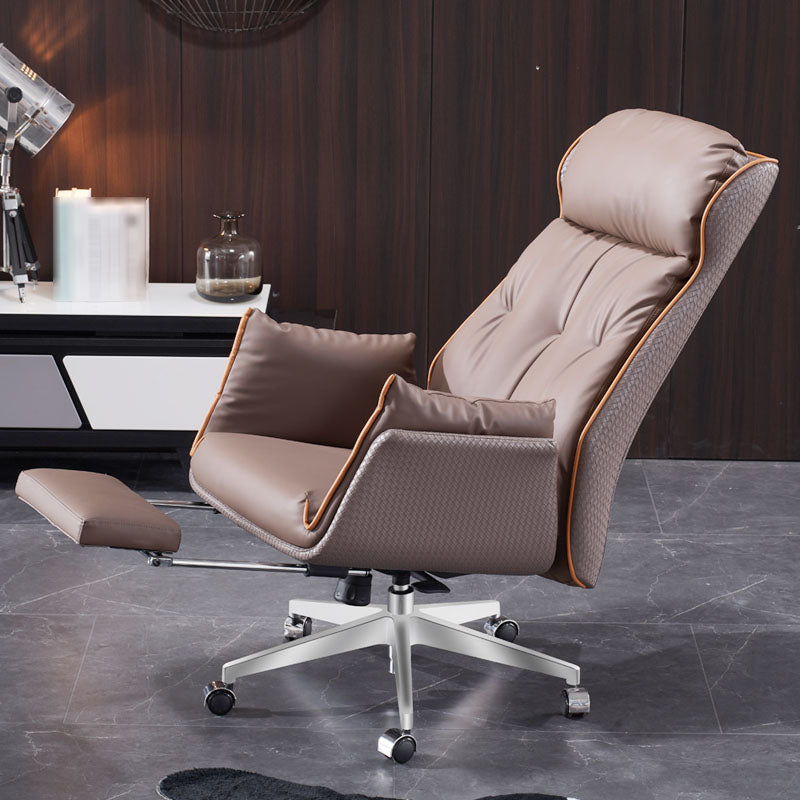 Modern Leather Executive Chair Tilt Mechanism High Back Office Chair