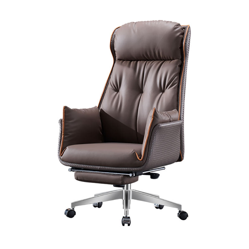 Modern Leather Executive Chair Tilt Mechanism High Back Office Chair