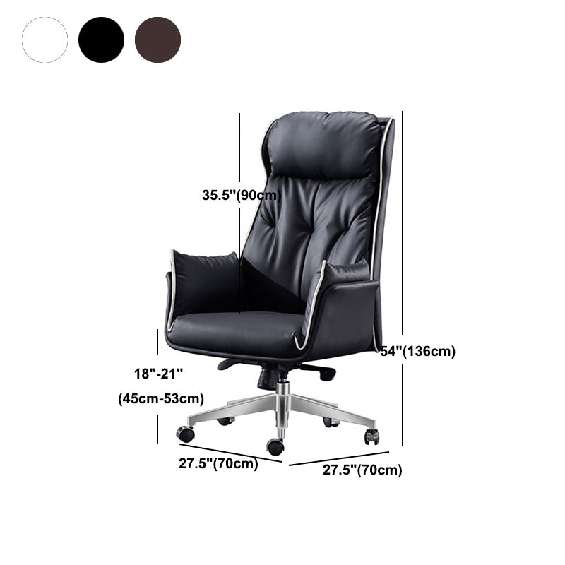 Modern Leather Executive Chair Tilt Mechanism High Back Office Chair