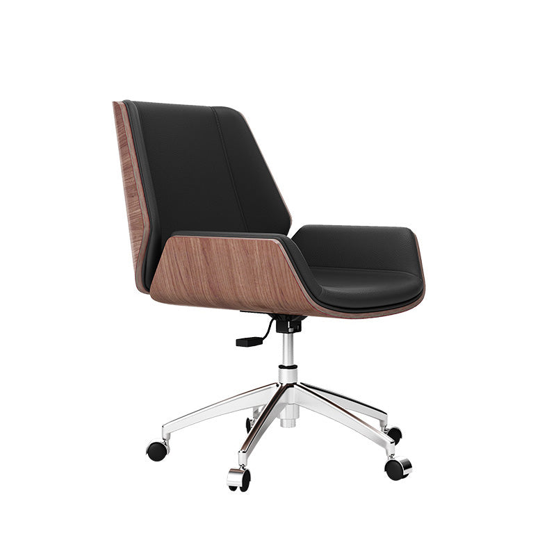 Contemporary Ergonomic Conference Chair Faux Leather Office Chair for Home Office