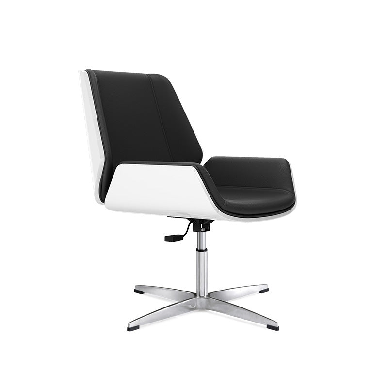 Contemporary Ergonomic Conference Chair Faux Leather Office Chair for Home Office