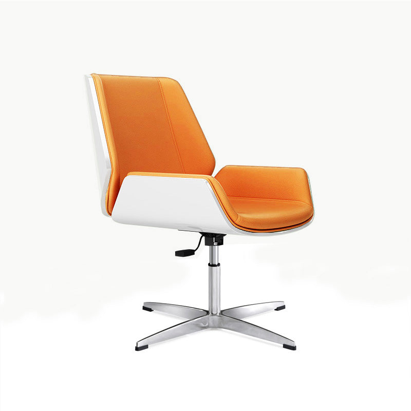 Contemporary Ergonomic Conference Chair Faux Leather Office Chair for Home Office