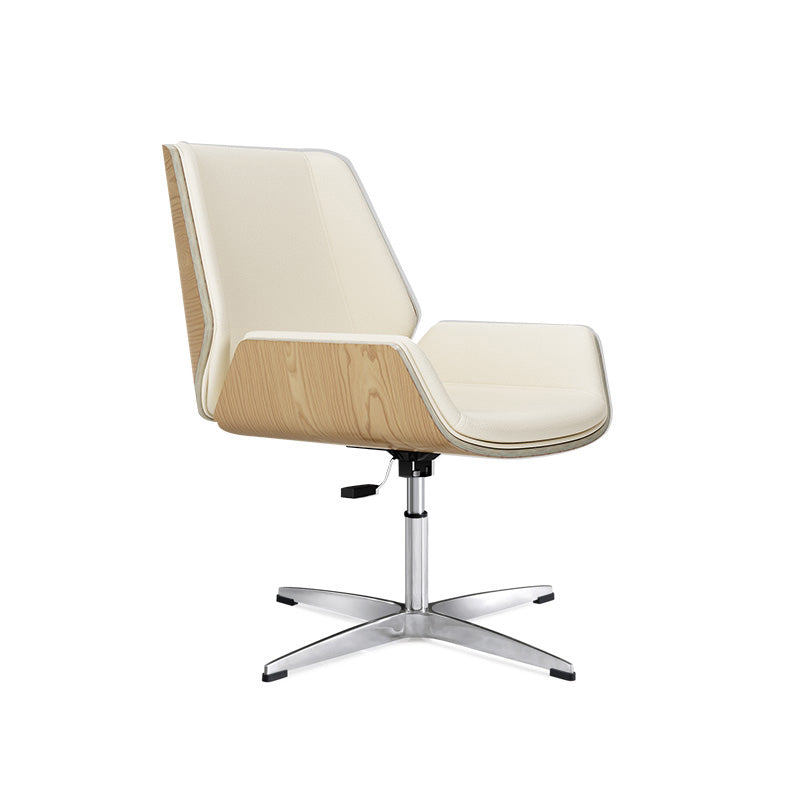 Contemporary Ergonomic Conference Chair Faux Leather Office Chair for Home Office