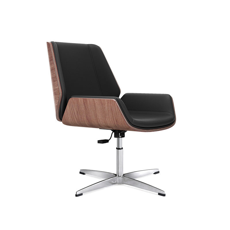 Contemporary Ergonomic Conference Chair Faux Leather Office Chair for Home Office