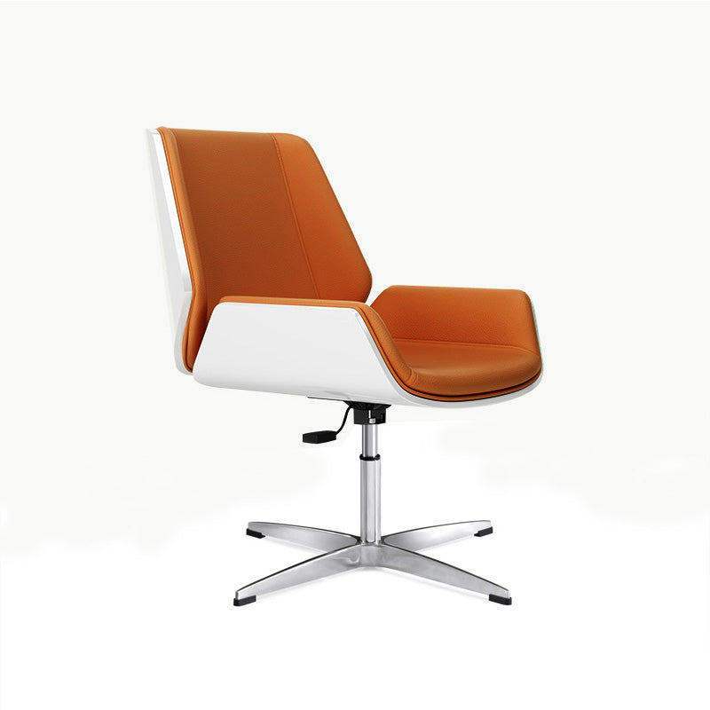 Contemporary Ergonomic Conference Chair Faux Leather Office Chair for Home Office