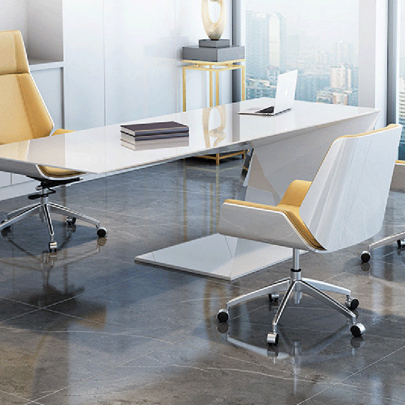 Contemporary Ergonomic Conference Chair Faux Leather Office Chair for Home Office