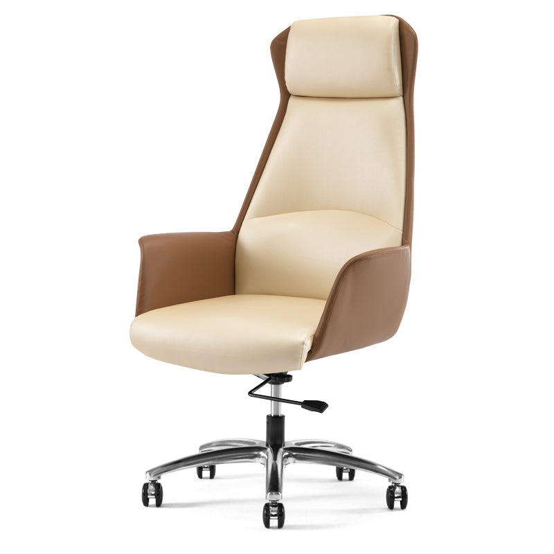 Modern Leather Executive Chair Adjustable Swivel Ergonomic Office Chair