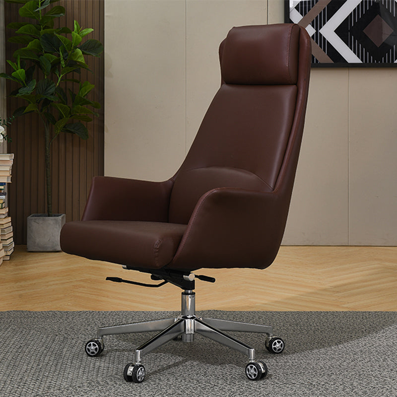 Modern Leather Executive Chair Adjustable Swivel Ergonomic Office Chair