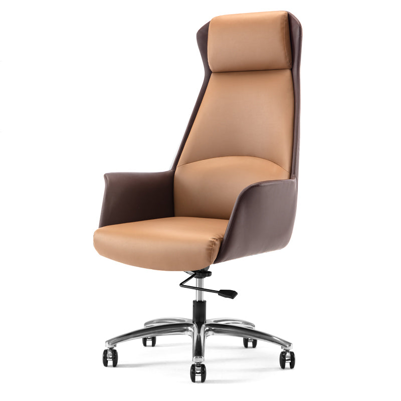 Modern Leather Executive Chair Adjustable Swivel Ergonomic Office Chair