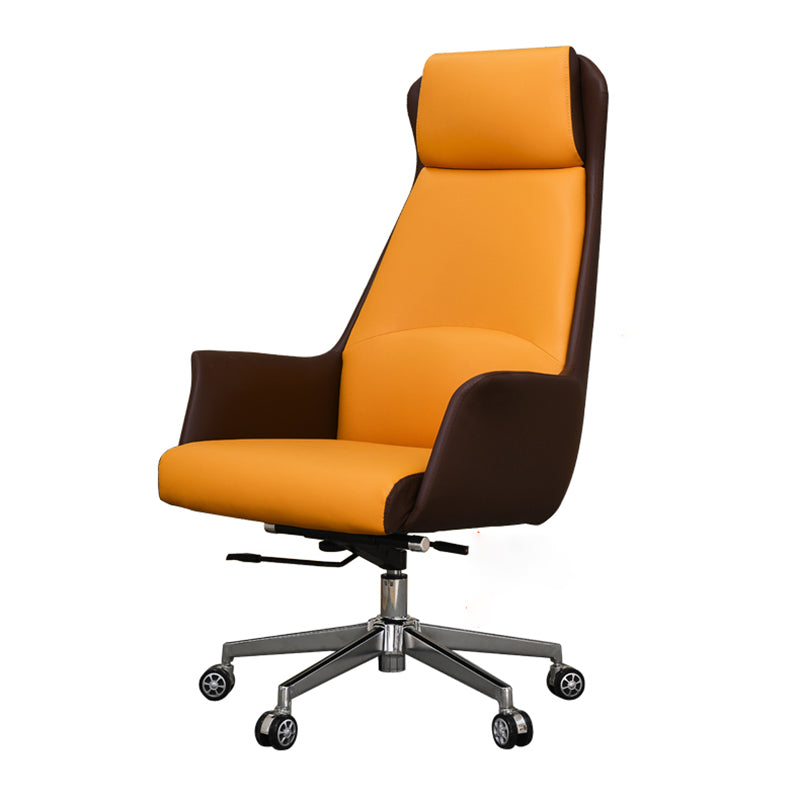 Modern Leather Executive Chair Adjustable Swivel Ergonomic Office Chair