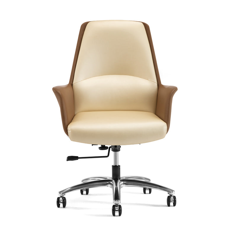 Modern Leather Executive Chair Adjustable Swivel Ergonomic Office Chair