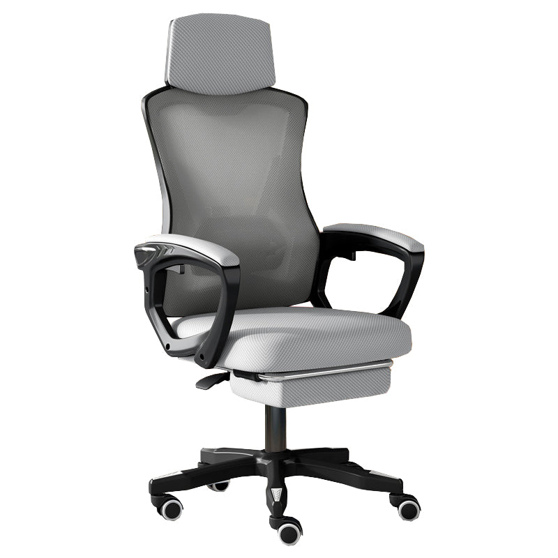 Contemporary Desk Chair High Back Wheels Nylon Fixed Arms Ergonomic Mesh Chair