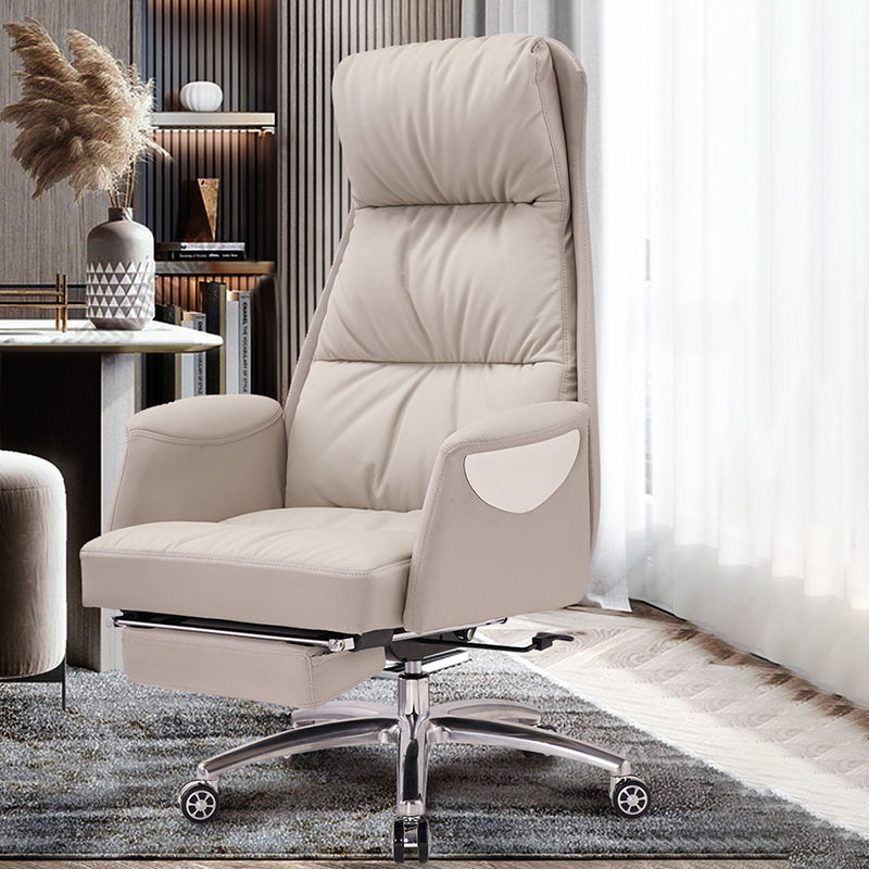 Modern Leather Executive Chair Adjustable High Back Office Chair