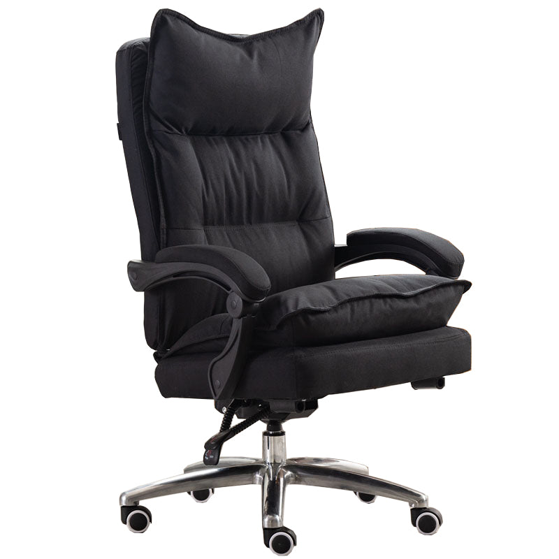 Metal Base Modern Office Chair with Wheels Executive Ergonomic Task Chair with Padded Arms