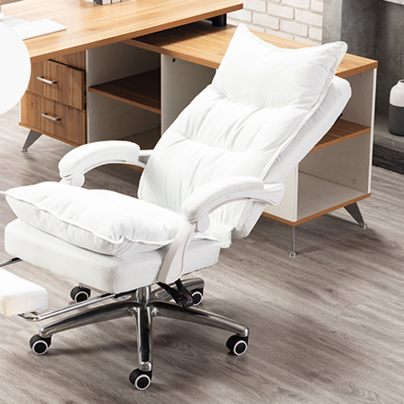 Metal Base Modern Office Chair with Wheels Executive Ergonomic Task Chair with Padded Arms