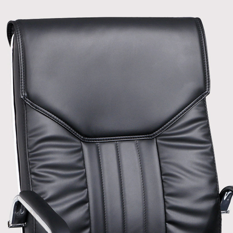 Modern Metal and Faux Leather Desk Chair with Hight Back Home Office Chair