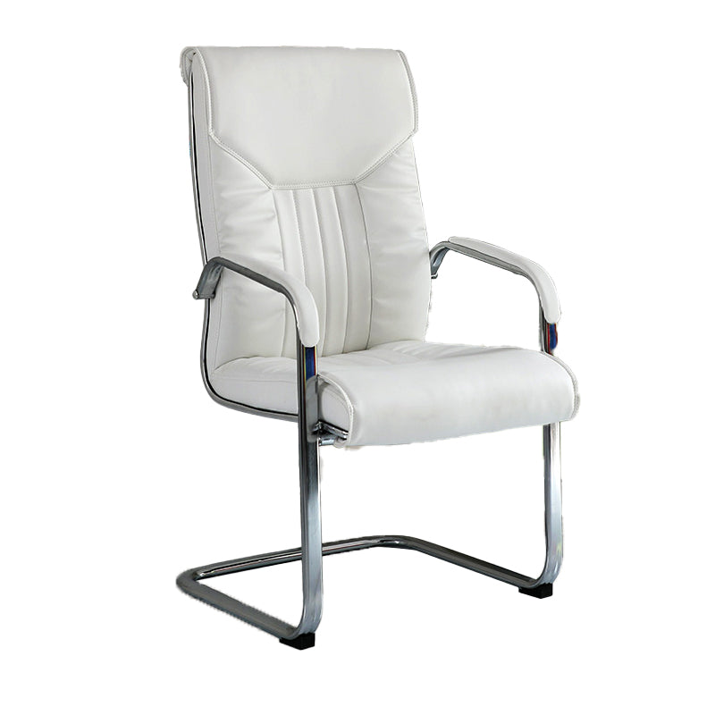 Modern Metal and Faux Leather Desk Chair with Hight Back Home Office Chair