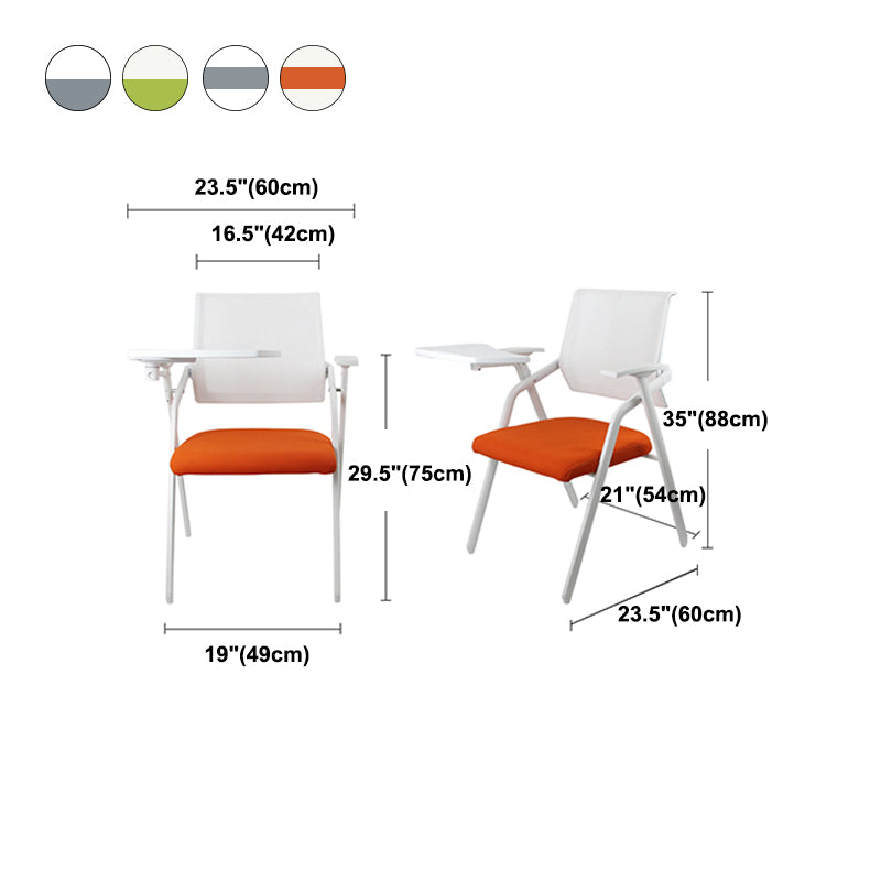 Mesh Mid Back Conference Chair No Wheels Fixed Arms Office Chair