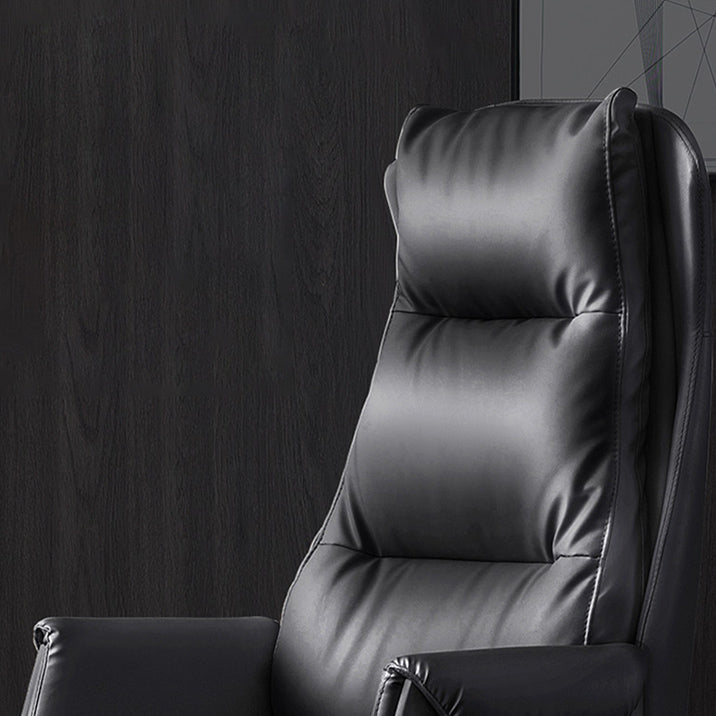 Modern Leather Executive Chair Adjustable Swivel Office Chair with Footrest