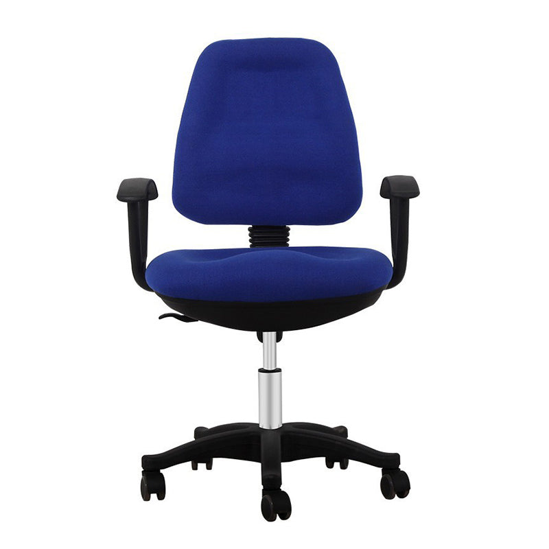 Modern Metal Desk Chair Mid Back Home Office Chair with Wheels