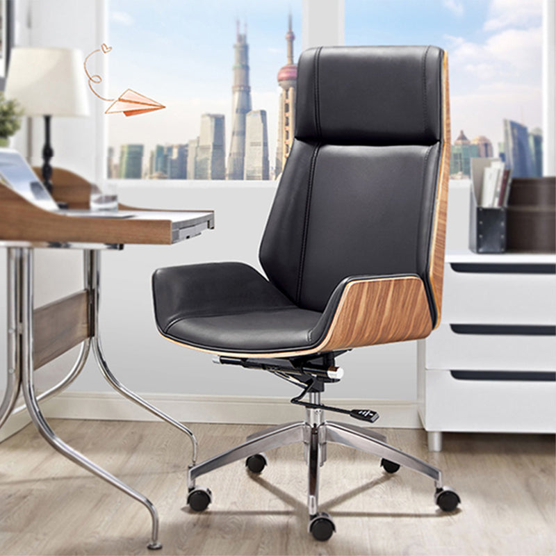 Ergonomic Adjustable Task Chair Silver Metal Base Contemporary Office Chair