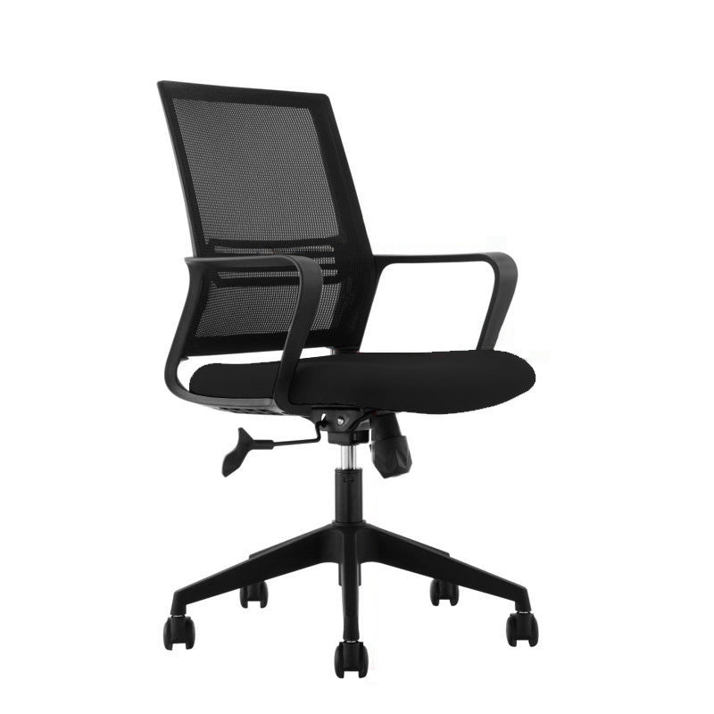 Modern Black Nylon Desk Chair with Mid Back Home Office Chair