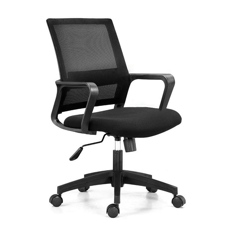 Modern Black Nylon Desk Chair with Mid Back Home Office Chair