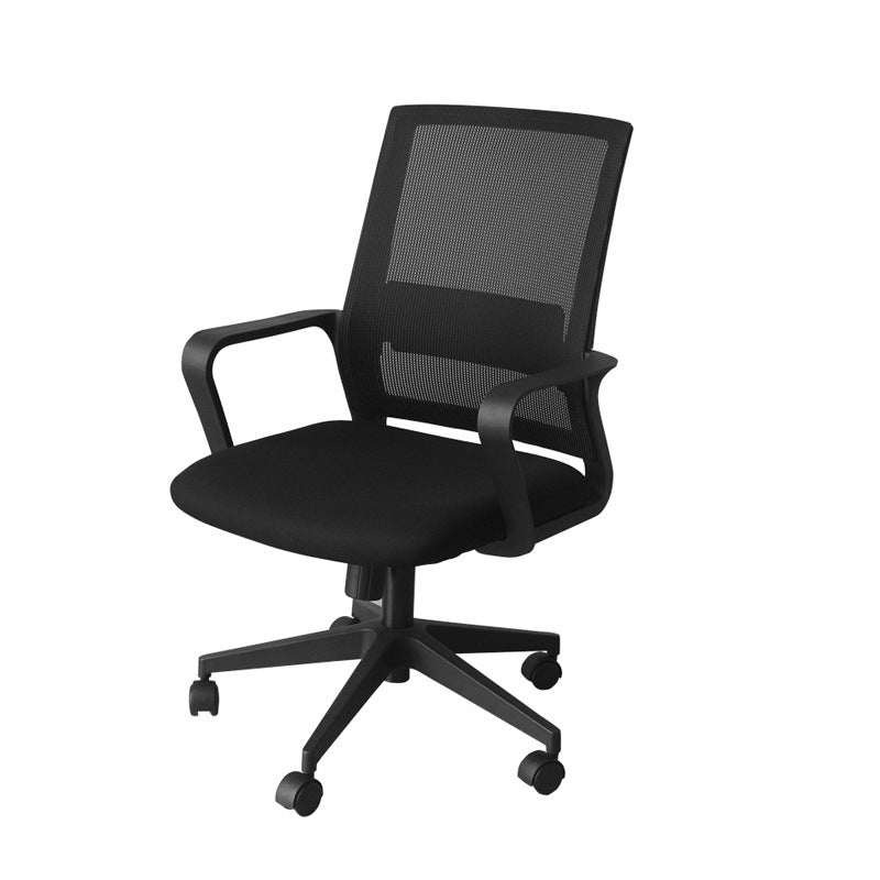 Modern Black Nylon Desk Chair with Mid Back Home Office Chair