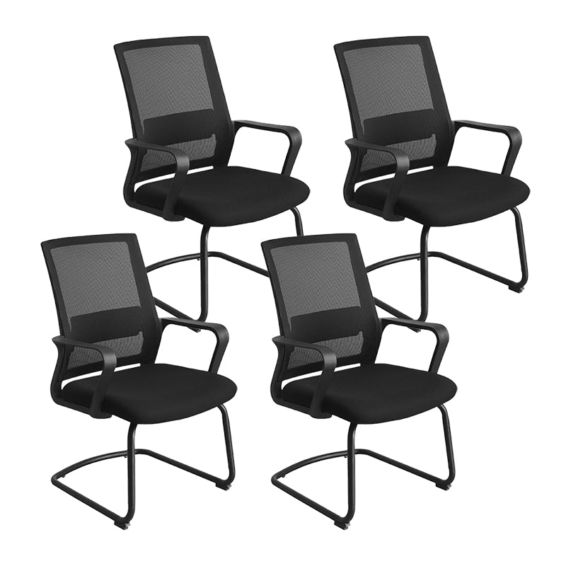 Modern Black Nylon Desk Chair with Mid Back Home Office Chair