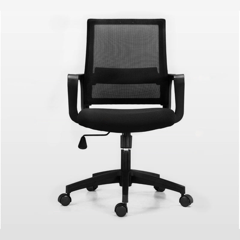 Modern Black Nylon Desk Chair with Mid Back Home Office Chair