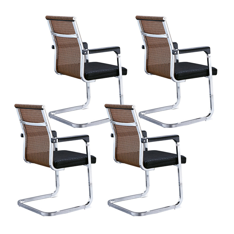 Modern Style Task Chair Ergonomic Office Chair with Fixed Arms