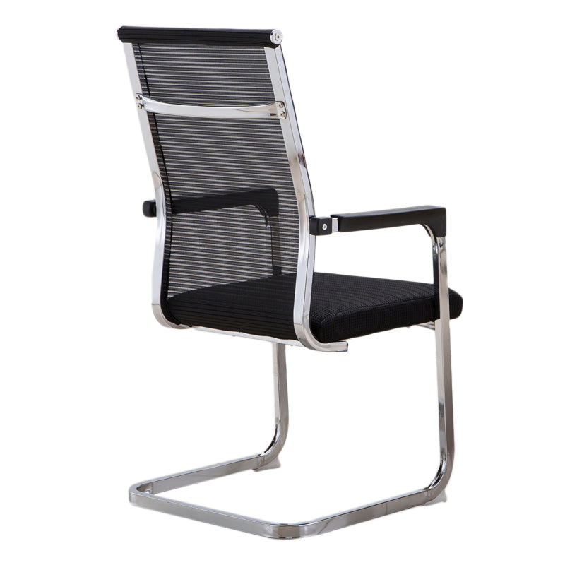 Modern Style Task Chair No Wheels Mesh Office Chair with Fixed Arms