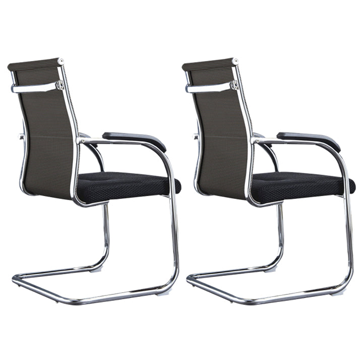 Modern Style Microfiber Office Chair Chrome Metal Base Desk Chair