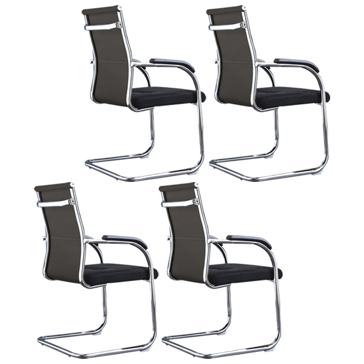 Modern Style Microfiber Office Chair Chrome Metal Base Desk Chair