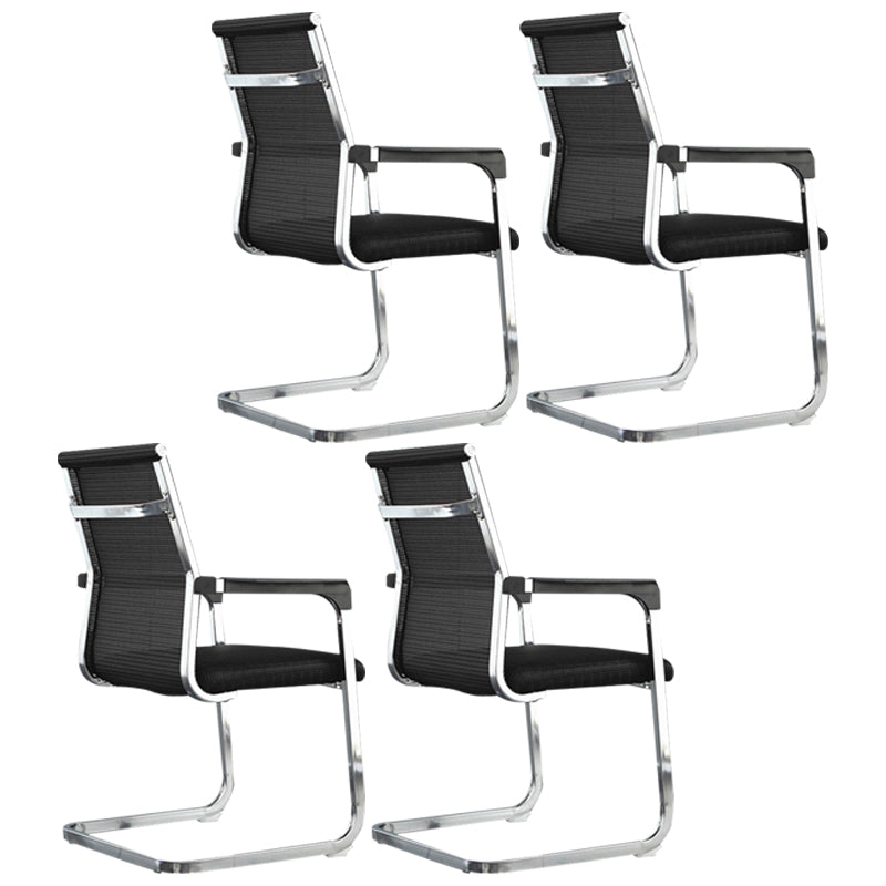 Modern Style Microfiber Office Chair Chrome Metal Base Desk Chair