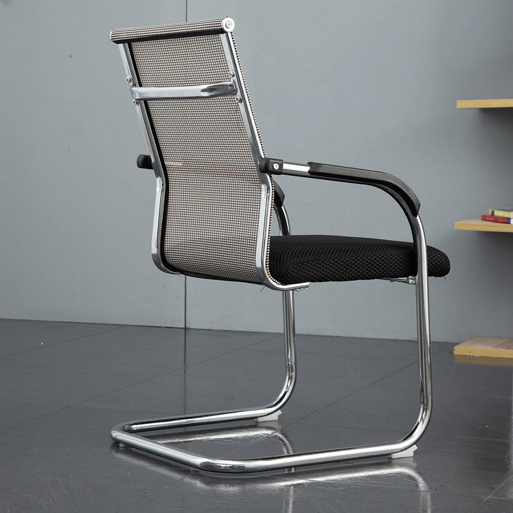 Modern Style Microfiber Office Chair Chrome Metal Base Desk Chair