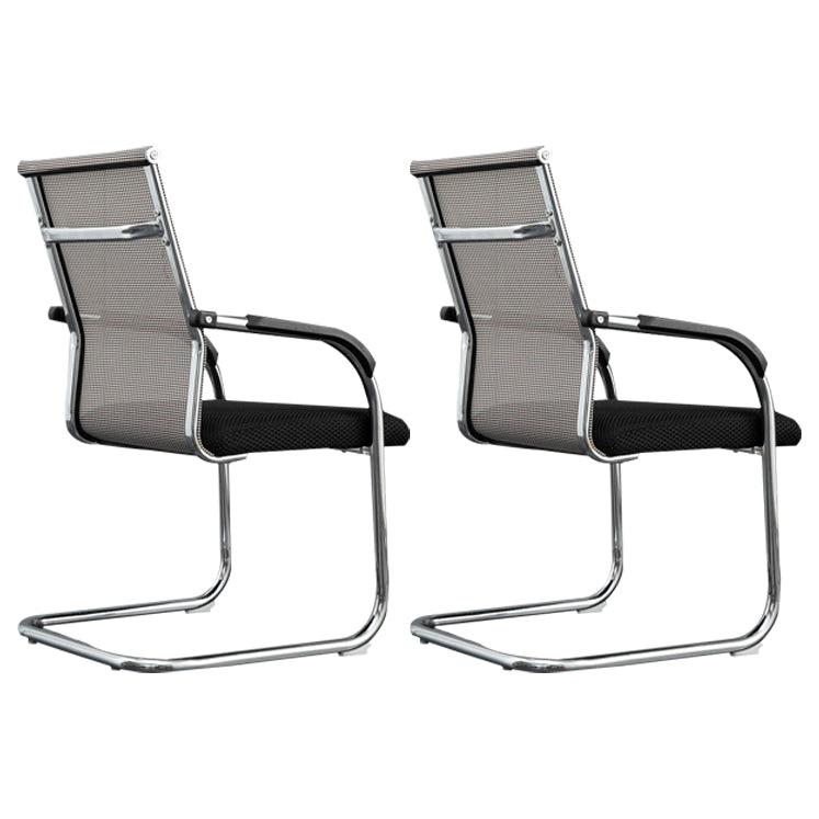 Modern Style Microfiber Office Chair Chrome Metal Base Desk Chair