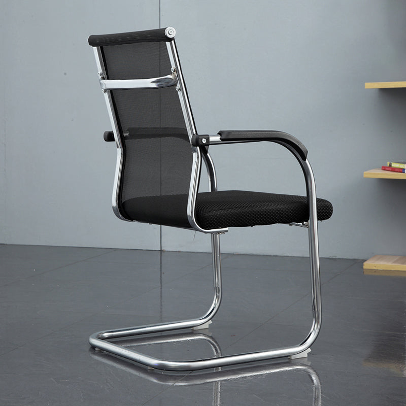 Modern Style Microfiber Office Chair Chrome Metal Base Desk Chair