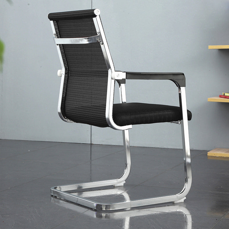 Modern Style Microfiber Office Chair Chrome Metal Base Desk Chair