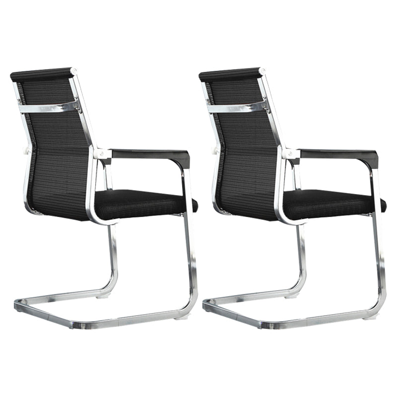 Modern Style Microfiber Office Chair Chrome Metal Base Desk Chair