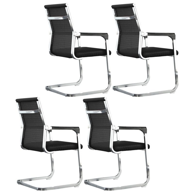 Modern Style Microfiber Office Chair Chrome Metal Base Desk Chair