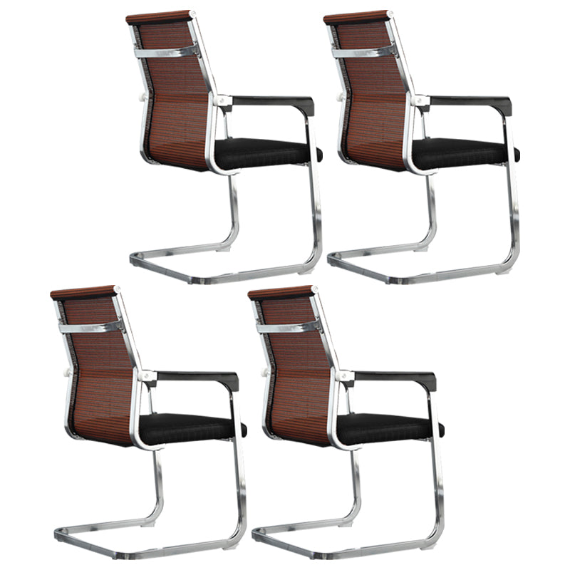 Modern Style Microfiber Office Chair Chrome Metal Base Desk Chair